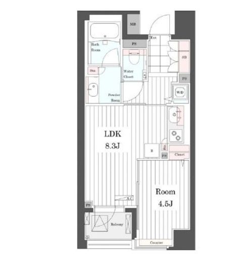 ダイナシティ碑文谷 4階 間取り図