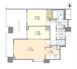 シティハウス東京新橋 10階 間取り図