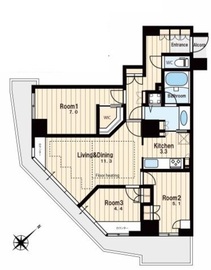 セントラルレジデンス新宿シティタワー 5階 間取り図