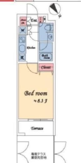 パレステュディオ中目黒 1階 間取り図