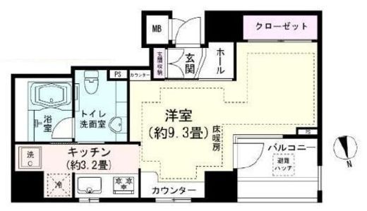 ベラカーサ秋葉原 10階 間取り図