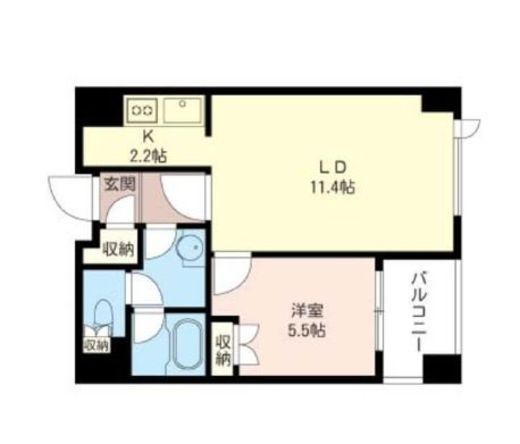 プライムメゾン銀座イースト 810 間取り図