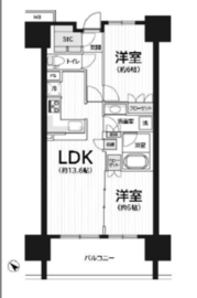 東京ミッドベイ勝どき 13階 間取り図