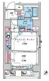 ジェノヴィア水天宮前2スカイガーデン 601 間取り図