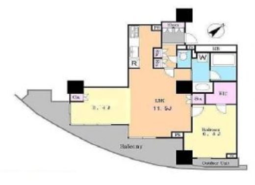 ドレッセ目黒インプレスタワー 15階 間取り図