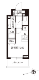 レジディア大森2 702 間取り図