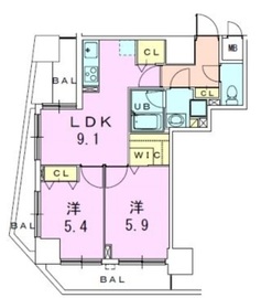 銀座レジデンス伍番館 706 間取り図