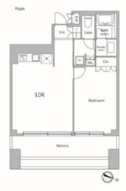 市ヶ谷スクエアレジデンス 1108 間取り図