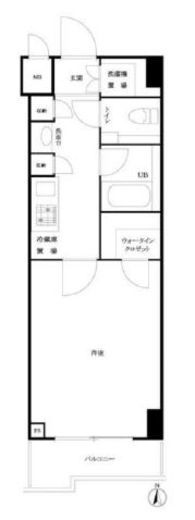 ルーブル泉岳寺前 2階 間取り図