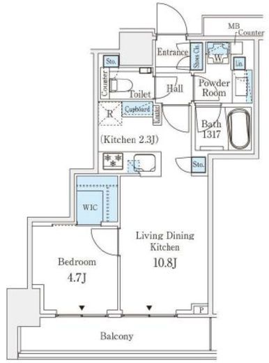 ミッドタワーグランド 7階 間取り図