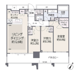 スカイズタワー＆ガーデン 22階 間取り図