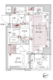 インプレストコア神楽坂 2階 間取り図