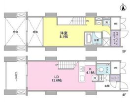 天王洲テラス 402 間取り図