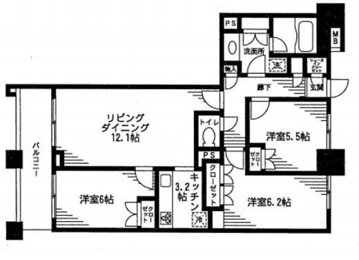 レジディア日本橋馬喰町 1402 間取り図