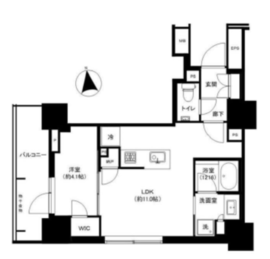 グランリビオ高輪三丁目 11階 間取り図