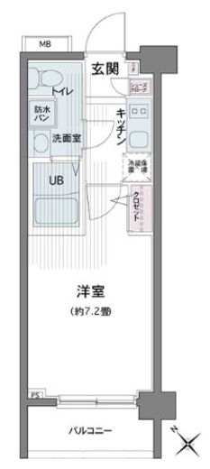 エコロジー都立大学レジデンス 602 間取り図
