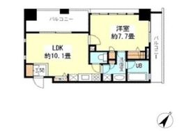 リバーレ月島 1001 間取り図