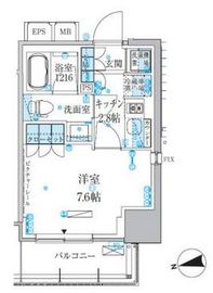 パークアクシス上野松が谷 204 間取り図