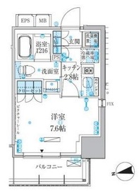 パークアクシス上野松が谷 304 間取り図