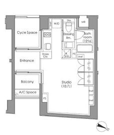 プライムガーデン駒沢大学 206 間取り図