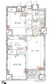 アスコットパーク人形町 3階 間取り図