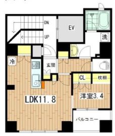 ライブフラット茅場町 501 間取り図