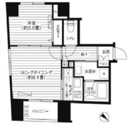 クロスフォー築地 403 間取り図