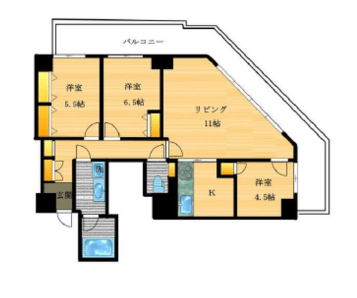 セントラルレジデンス新宿シティタワー 6階 間取り図