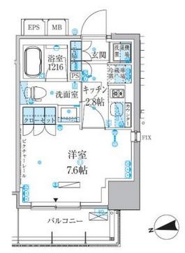 パークアクシス上野松が谷 1104 間取り図