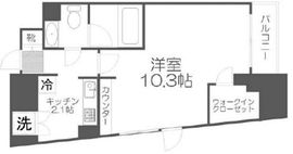 パレステュディオ神楽坂シティタワー 2階 間取り図