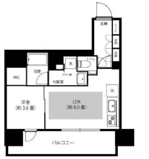 ピアース渋谷ウエスト 12階 間取り図