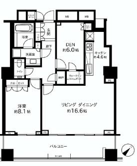 プラウドタワー高輪台 23階 間取り図