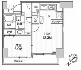 Alpha Prime日本橋EAST(アルファプライム日本橋イースト) 201 間取り図