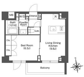 CONTRAL NAKAMEGURO 416 間取り図