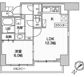 Alpha Prime日本橋EAST(アルファプライム日本橋イースト) 401 間取り図