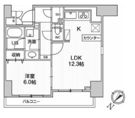 Alpha Prime日本橋EAST(アルファプライム日本橋イースト) 501 間取り図