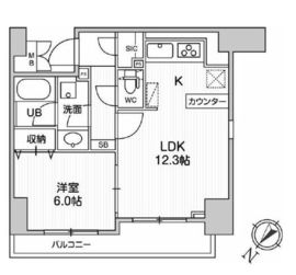 Alpha Prime日本橋EAST(アルファプライム日本橋イースト) 801 間取り図