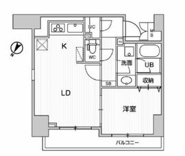 Alpha Prime日本橋EAST(アルファプライム日本橋イースト) 402 間取り図