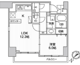 Alpha Prime日本橋EAST(アルファプライム日本橋イースト) 402 間取り図