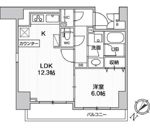 Alpha Prime日本橋EAST(アルファプライム日本橋イースト) 502 間取り図