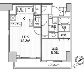 Alpha Prime日本橋EAST(アルファプライム日本橋イースト) 602 間取り図