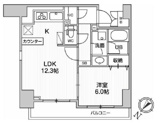Alpha Prime日本橋EAST(アルファプライム日本橋イースト) 902 間取り図
