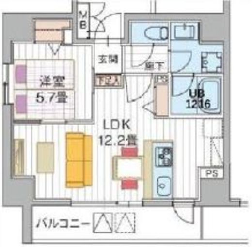 Alpha Prime日本橋EAST(アルファプライム日本橋イースト) 604 間取り図