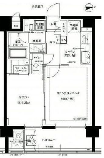 プレミスト神楽坂 2階 間取り図
