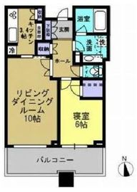 パークタワー目黒 19階 間取り図