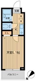 グランプレッソ河田町 504 間取り図