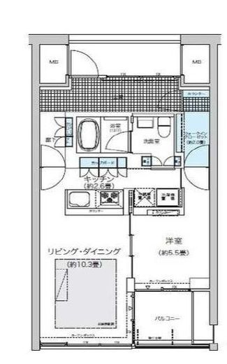 ガーデニエール砧ウエスト 346 間取り図