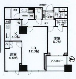 シティタワーズ豊洲ザ・シンボル 21階 間取り図