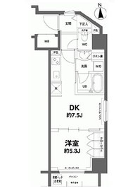 クレストプライムタワー芝 1305 間取り図