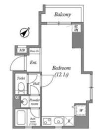 クレアール赤坂 3階 間取り図